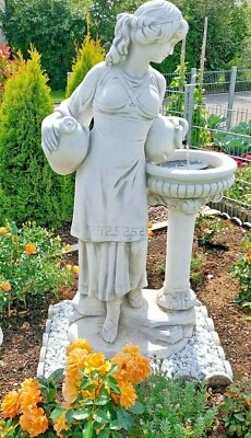 🔶 Steinfigur mit Pumpe Wasserspiel Brunnen Gartenbrunnen Steinkunst BLACKFORM - Bild 1 von 4