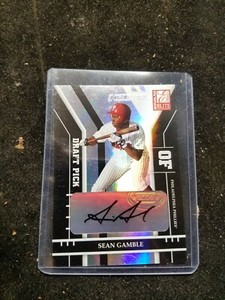 Donruss Elite 2004 Extra Edition Sean Gamble Autographed Draft Pick Rookie Card