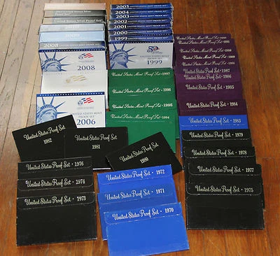 1970 - 2019 US Mint Annual PROOF Coin Set Collection 50 PROOF Set Run As Issued - Image 1 of 4