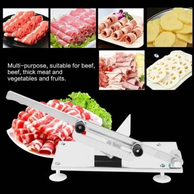 Adjustable Manual Frozen Meat Slicer Kit Beef Mutton Sheet Roll Cleavers Cutter - Image 1 of 4