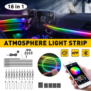 RGB Symphony Car Atmosphere Interior LED Acrylic Guide Fiber Optic Ambient Light - Foto 1 di 16