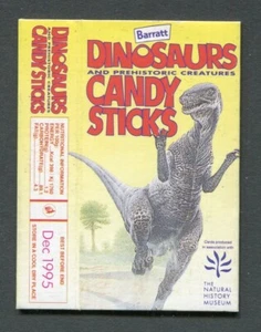 BASSETT "DINOSAURS AND PREHISTORIC" EMPTY SWEET CIGARETTE PACKET CANDY STICKS - Picture 1 of 2