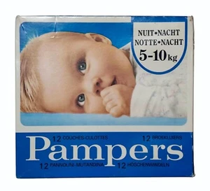 VINTAGE PROCTER & GAMBLE PAMPERS 12 DIAPER PANTS 5-10kg NEW SEALED BOX RARE - Picture 1 of 8