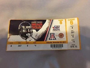 2011 Football Ticket Stub Arizona vs Louisiana-Lafayette Ragin Cajuns - Picture 1 of 1