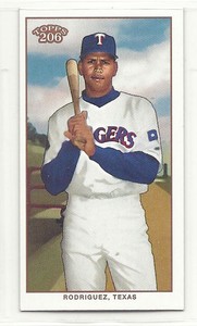 2002 Topps 206 Mini Piedmont Red Alex Rodriguez two hands on bat 221