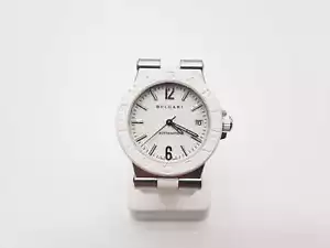 Bvlgari Dg35sv Diagono 35 White Dial Steel Case Automatic Watch Do0624lexzde - Picture 1 of 9