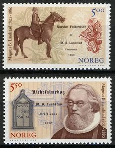 1345 Norway 2002, NK 1487-88 MNH, Magnus B Landstad , MI 1452-53, SC #1348-49. - Picture 1 of 1