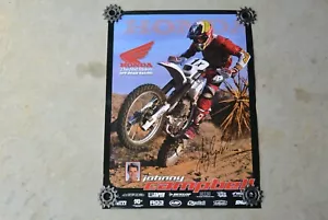SIGNED Johnny Campbell Team Honda Poster Shop Sign Autograph Super bikes 9307 Z5 - Picture 1 of 7
