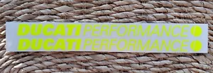 ADESIVO DUCATI PERFORMANCE + LOGO PER TRALICCIO GIALLO FLUO - COPPIA DA 25 CM. - Foto 1 di 3