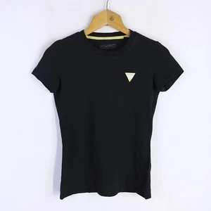 T-shirt GUESS Donna Taglia S Cotone Woman Maglia Casual Comoda Moderna Nera - Foto 1 di 5