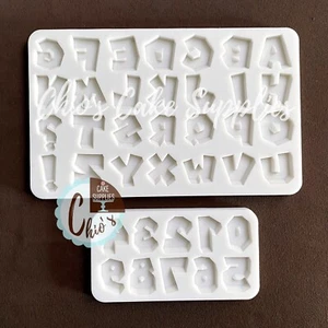 Uppercase Alphabet Letters & Numbers Silicone Molds - Bild 1 von 6