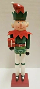15" HOHER WEIHNACHTS-NUSSKNACKER ELFE AUS HOLZ NEU 732J - Bild 1 von 4