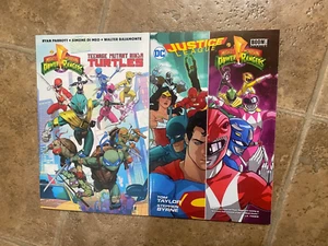 POWER RANGERS TEENAGE MUTANT NINJA TURTLES JUSTICE LEAGUE IDW Comics TPB - Picture 1 of 4
