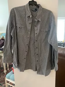 Polo Ralph Lauren Western Snap Shirt Black & White 2XL - Picture 1 of 8