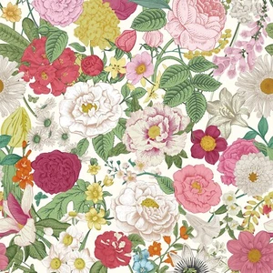 Color Garden Party Peel and Stick Wallpaper Vintage Floral Wallpaper 17.3"X118" - Picture 1 of 8