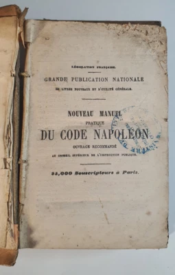 M. C. PICOT - Nouveau Manuel Pratique du Code Napoléon - 1858 - Photo 1/4