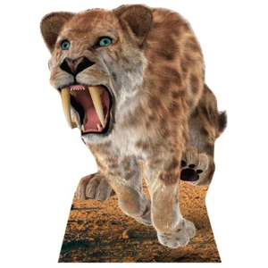 SABER-TOOTHED TIGER Lifesize CARDBOARD CUTOUT Standup Standee Poster Prop - Picture 1 of 4