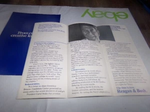Lot 2 Vintage Ronald Reagan Campaign Brochures Reagan Bush for Texas Leadership - Picture 1 of 10