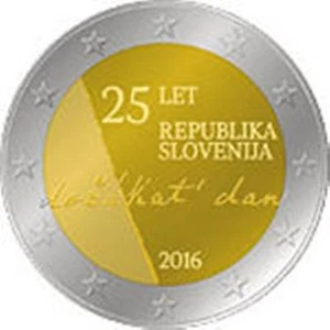 2 euro SLOVENIA 2016 - 25º anniversario indipendenza  Repubblica di Slovenia - Imagen 1 de 1