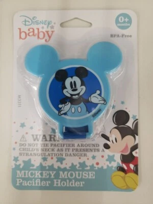 Disney Baby Mickey Mouse Blue Pacifier Holder BPA-Free 0+ Months NEW Foto 1 de 2