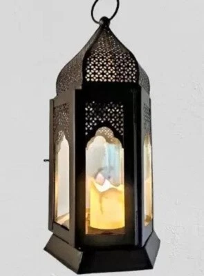 MESA DECORATIVA DE METAL O LINTERNA COLGANTE Linterna de Mesa de Hierro Foto 1 de 4