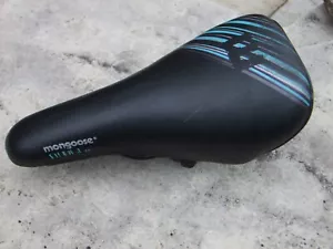 Mongoose Padded Bicycle Seat, Black Polyurethane Foam - Picture 1 of 3