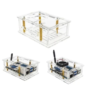Acrylic Case and Cooling Fan Optional For Pi 5Max Cooling And Protector - Afbeelding 1 van 11