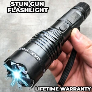 Tactical Military 599MV  Stun Gun Rechargeable LED Flashlight Self Defense Tool - Picture 1 of 8