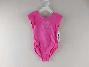 JACQUES MORET Girls size 5T Ballet Hot Pink Sleeveless Dance Leotard Outfit NEW - Picture 1 of 3
