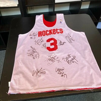 1994-1995 Houston Rockets NBA Champions Team Signed Jersey With JSA COA - Image 1 of 4