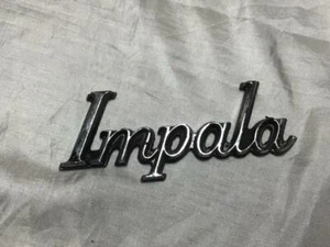 Vintage Chevrolet Impala Emblem script Letters Logo from front side panel - Picture 1 of 1