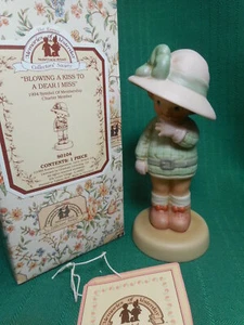 Enesco Memories of Yesterday Blowing a Kiss to A Dear I Miss Figurine - Picture 1 of 6