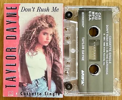 **RARE** TAYLOR DAYNE Don't Rush Me Cassette Single 1988 Arista VG+ Play-Tested - Image 1 of 2