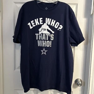 Ezekiel Elliott Dallas Cowboys Authentic "Zeke Who?" Herren T-Shirt, XL blau - Bild 1 von 7