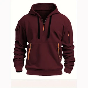 Men Hooded Sweater Top Hoodie Jumper Casual Hooded Sweater Top Multi-Pocket UK - Picture 1 of 11