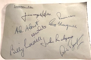 LIVERPOOL F.C. - FOOTBALLERS - AUTOGRAPHS - 1959 - Picture 1 of 3