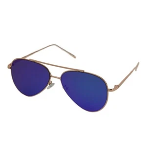Oasis Mirrored Sunglasses Shiny Rose Gold  - Picture 1 of 2
