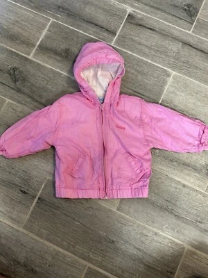 Chaqueta cortavientos vintage rosa Carters ropa exterior niña cremallera talla 24 meses Foto 1 de 4