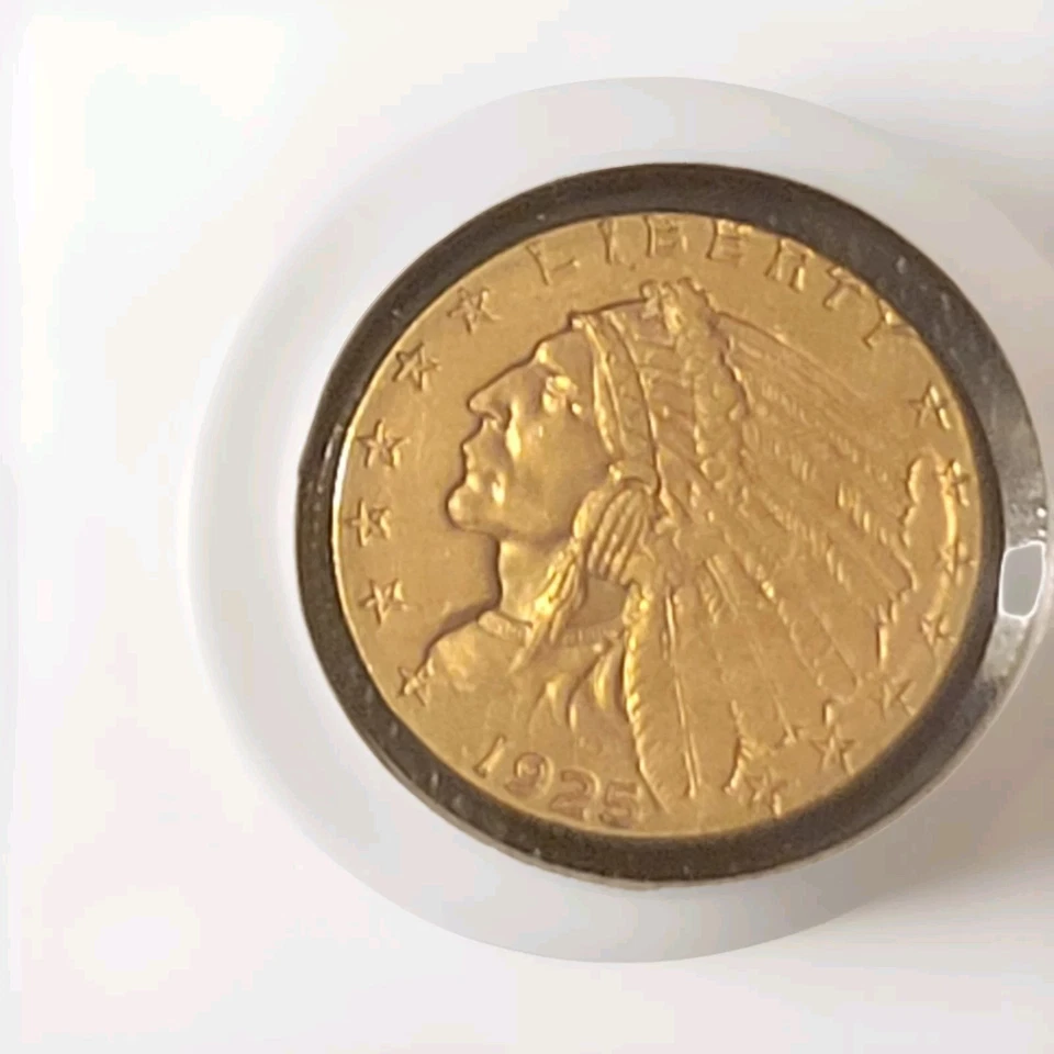 1925 D $2.5 Quarter Eagle Indian Head Gold Coin AU++ Nice Coin - Image 1 of 2