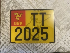ISLE OF MAN THREE LEGGED EMBLEM MOTORCYCLE SOUVENIR # TT 2025 REAR LICENSE PLATE - Picture 1 of 1