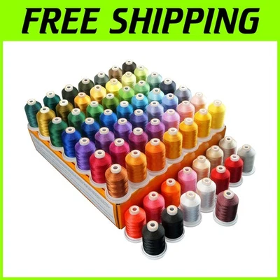 64 Spools 1000M Polyester Embroidery Thread Kit - Image 1 of 4