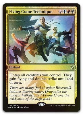 Flying Crane Technique #176 (Foil) (LP) Khans of Tarkir KTK Magic MTG - Image 1 of 2