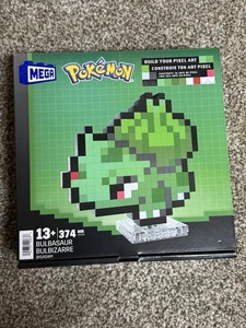 MEGA Pokemon Bulbasaur Pixel Art Building Kit - 374 pcs - Ages 13+ - NIB Sealed - Picture 1 of 7