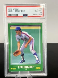 1988 SCORE #400 KEITH HERNANDEZ METS PSA 10 - Picture 1 of 2