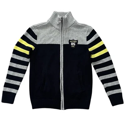 Tommy Hilfiger Suéter Niños Mediano (10-12) EE. UU. Cremallera Completa Cuello Simulado Sudadera Foto 1 de 4