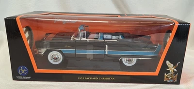 Road Signature - 1955 Packard Caribbean Convertible Black/Blue 1:18 Diecast - Image 1 of 4