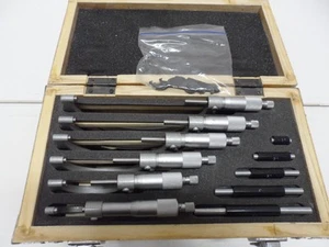 Juego de micrómetros exteriores de alta precisión de 0-6 pulgadas estándares de carburo 0,0001 17 piezas - Imagen 1 de 11