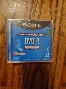 Sony Handycam DVD-R 1,4GB 30 Min 5er Pack Rohlinge Videokamera Discs. Neu im Paket - Bild 1 von 6
