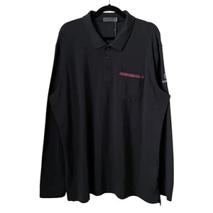 G/Fore Shirt Herren XL Schwarz Luxe Langarm Polo Golf Sport Athleisure Neu mit Etikett - Bild 1 von 11