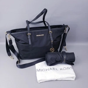 Michael Kors Jet Set Black Nylon Diaper Bag With Changing Pad And Strap - Picture 1 of 16